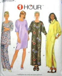 7940 1 HR LOUNGE DRESS,PJS, NIGHTGOWN,NIGHTSHIRT PATTERN 6-18-24